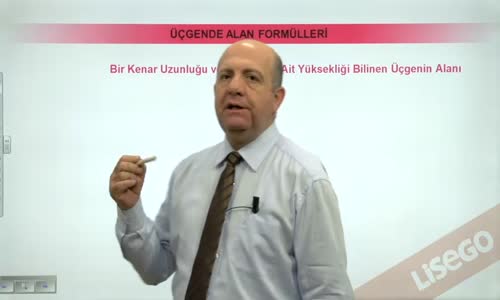 EBA GEOMETRİ LİSE  ÜÇGEN -BİR KENAR UZUNLUĞU VE BU KENARA AİT YÜKSEKLİĞİ BİLİNEN ÜÇGENİN ALANI