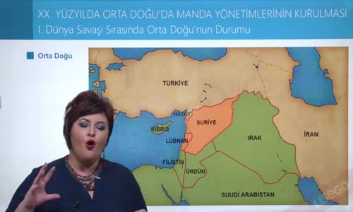 EBA T.C. İNKILAP TARİHİ VE ATATÜRKÇÜLÜK  LİSE - İKİ SAVAŞ ARASINDAKİ DÖNEMDE DÜNYA - XX. YÜZYILDA ORTA DOĞU'DA MANDA YÖNETİMLERİNİN KURULMASI - I.DÜNYA SAVAŞI SIRASINDA ORTA DOĞU'NUN DURUMU