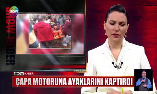 Çapa motoruna ayaklarını kaptırdı