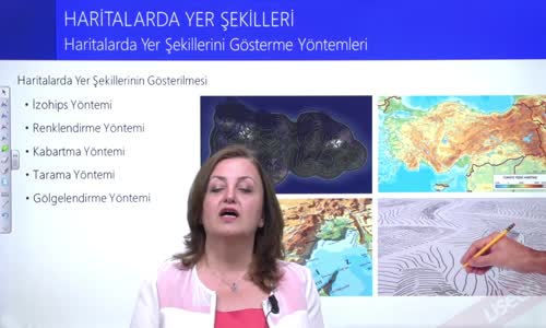 EBA COĞRAFYA LİSE - HARİTALARDA YER ŞEKİLLERİ - HARİTALARDA YER ŞEKİLLERİNİ GÖSTERME YÖNTEMİ