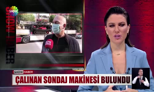 Çalınan sondaj makinesi bulundu