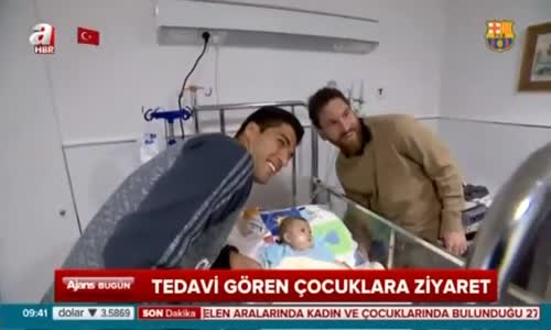 Barçalı Futbolculardan Hasta Çocuklara Ziyaret