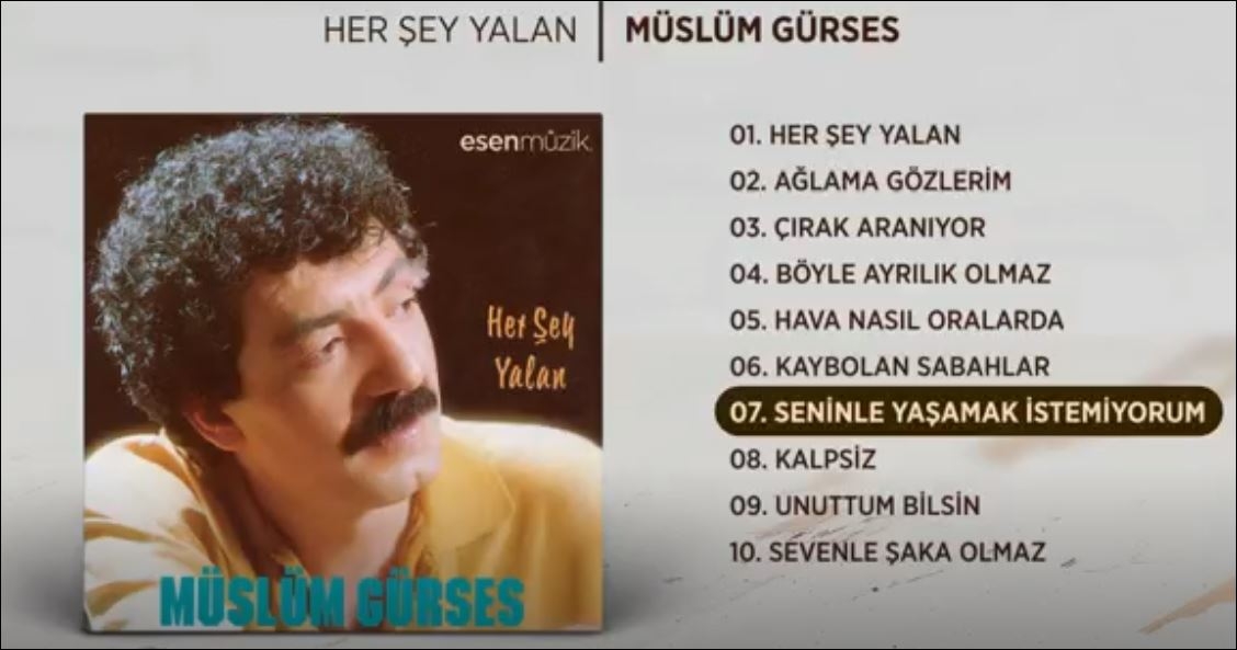 Müslüm Gürses - Seninle Yaşamak İstemiyorum