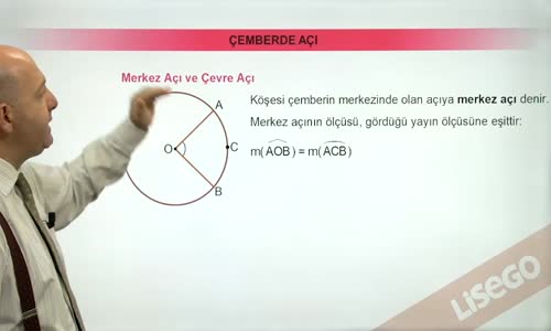 EBA GEOMETRİ LİSE ÇEMBERDE AÇILAR-MERKEZ AÇI VE ÇEVRE AÇI