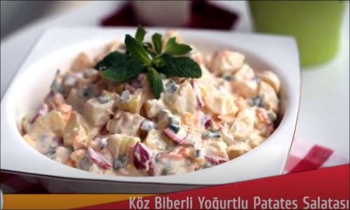 Köz Biberli Yoğurtlu Patates Salatası Tarifi