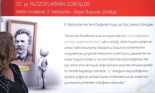 EBA FELSEFE LİSE 20.YY FELSEFESİ - METİN İNCELEME -F.NİETZSCHE- BÖYLE BUYURDU ZERDÜŞT