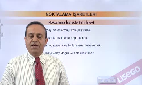 EBA TÜRKÇE LİSE NOKTALAMA İŞARETLERİ - NOKTALAMA İŞARETLERiNİN İŞLEVLERİ VE NOKTANIN KULLANILDIĞI YERLER