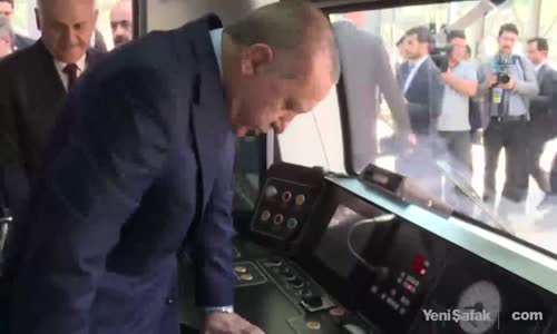 Cumhurbaşkanı Erdoğan Başkentrayı Kullandı