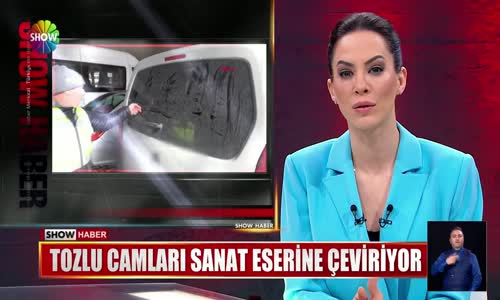 Tozlu camları sanat eserine çeviriyor