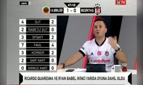 Kırmızı Kart Sonrası BJK TV Spikerinin Tepkisi