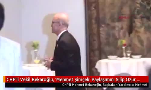 CHP'li Vekil Bekaroğlu, 'Mehmet Şimşek' Paylaşımını Silip Özür Diledi