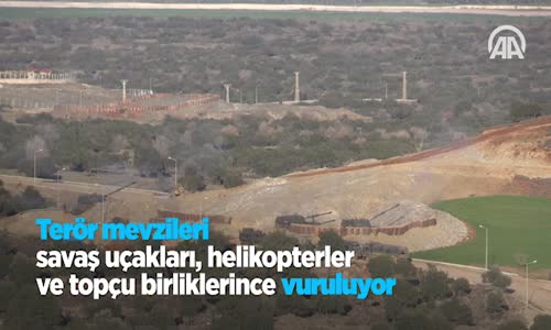 Terör Mevzileri Savaş Uçakları, Helikopterler Ve Topçu Birliklerince Vuruluyor