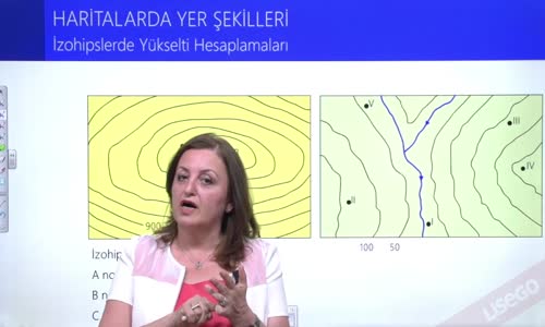 EBA COĞRAFYA LİSE - HARİTALARDA YER ŞEKİLLERİ - İZOHİPSLERDE YÜKSELTİ HESAPLAMALARI