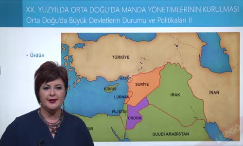 EBA T.C. İNKILAP TARİHİ VE ATATÜRKÇÜLÜK  LİSE - İKİ SAVAŞ ARASINDAKİ DÖNEMDE DÜNYA - XX. YÜZYILDA ORTA DOĞU'DA MANDA YÖNETİMLERİNİN KURULMASI - ORTA DOĞU'DA BÜYÜK DEVLETLERİN DURUMU VE POLİTİKALARI II