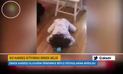 Erkek Kardeşi Olacağını Öğrenen Ufaklık Gözyaşlarına Boğuldu