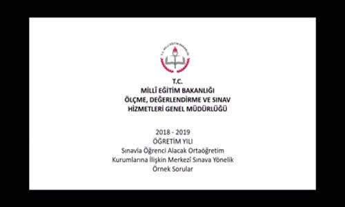 FEN BİLİMLERİ DERSİ EKİM AYI ÖRNEK SORULARI ve ÇÖZÜMLERİ izle - Video - Eğitim Bilişim Ağı