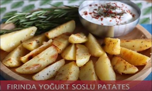 Yoğurt Soslu Fırında Patates Tarifi