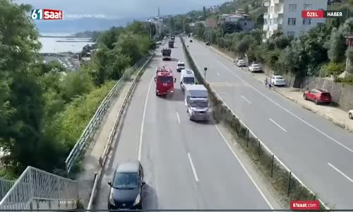 Kardeş ülke Azerbaycan'dan Türkiye'ye itfaiye desteği! Trabzon'dan geçtiler...