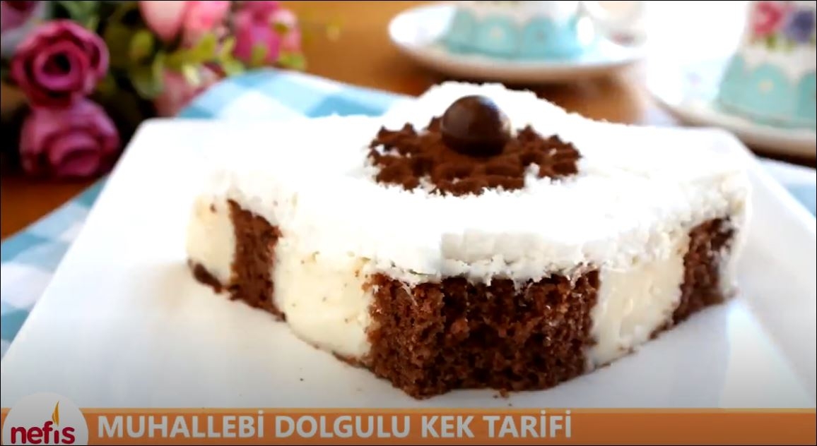  Muhallebi Dolgulu Kek Tarifi