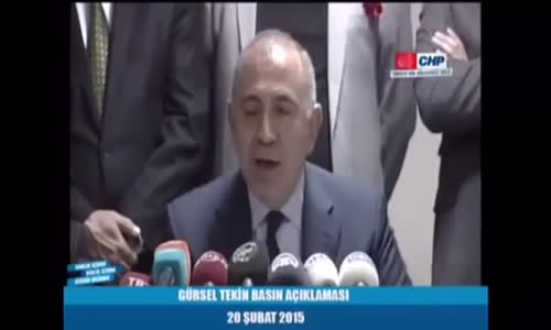 20 Şubat 2015 Gürsel Tekin Çarpıcı    Açıklamas ; 8 Haziranda O Gazetelere El Koyacağız