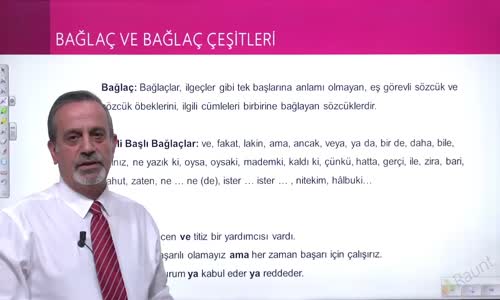 EBA TÜRKÇE LİSE SÖZCÜK TÜRLERİ-BAĞLAÇ VE ÜNLEM-BAĞLAÇ VE BAĞLAÇ ÇEŞİTLERİ