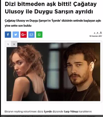 Çağatay Ulusoy'un Duygu Sarışın'la Aşkı Kısa Sürdü