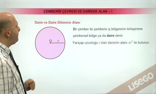 EBA GEOMETRİ LİSE ÇEMBER -DAİRE VE DAİRE DİLİMİNİN ALANI