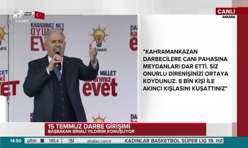 Başbakan- FETÖ Elebaşı Evetleri Duydukça Kriz Geçiriyor 