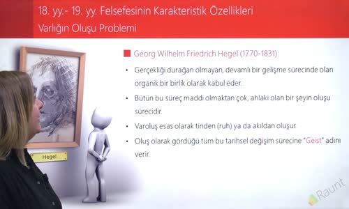 EBA FELSEFE LİSE MS 18.YY-MS 19.YY FELSEFESİ - VARLIĞIN OLUŞU PROBLEMİ