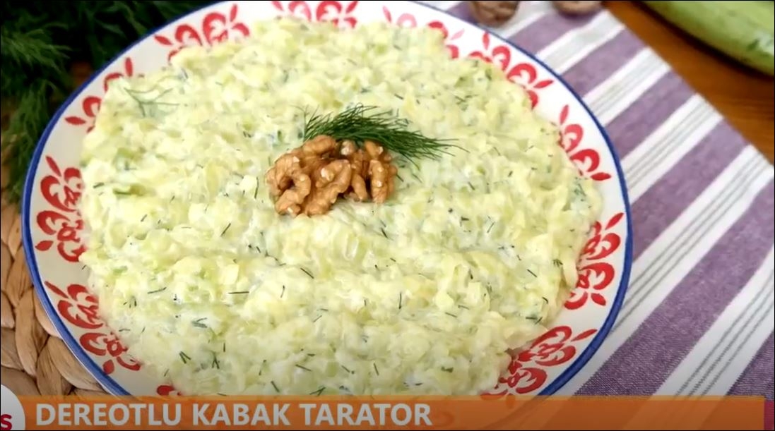 Dereotlu Kabak Tarator Tarifi  Pratik Ve Lezzetli Bir Meze 