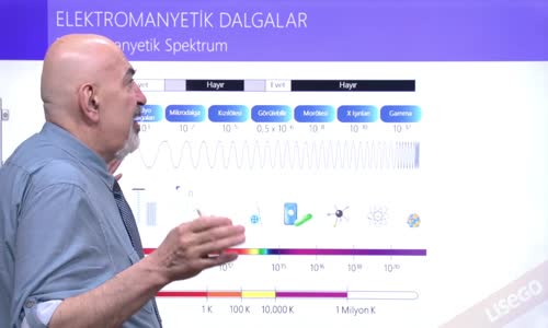 EBA FİZİK LİSE - DALGA MEKANİĞİ - ELEKTROMANYETİK DALGALAR - ELEKTROMANYETİK SPEKTRUM