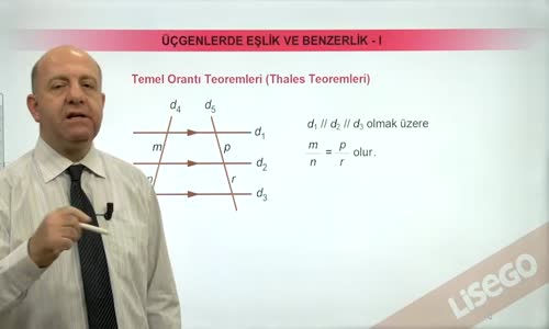 EBA GEOMETRİ LİSE  ÜÇGEN -TEMEL ORANTILI TEOREMLERİ(THALES TEOREMLERİ)