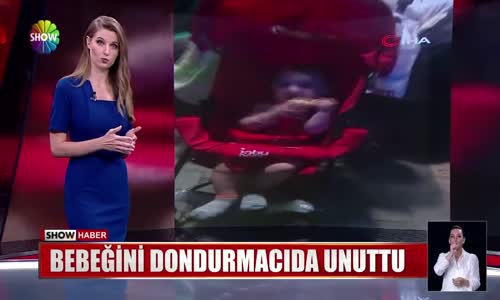 Bebeğini dondurmacıda unuttu