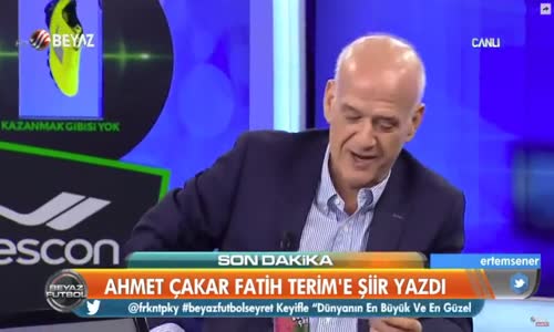 Ahmet Çakar'dan Fatih Terim'e Karton İmparator Şiiri