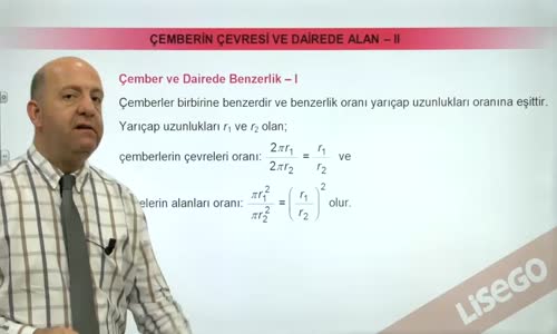 EBA GEOMETRİ LİSE ÇEMBER -ÇEMBER VE DAİREDE BENZERLİK 1