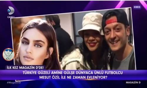 Türkiye Güzeli Amine Gülşe Rihanna'yı Kıskandı Sevgilisi Mesut Özil Fotosunu Paylaşınca 