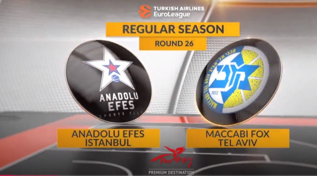 Highlights- Anadolu Efes Istanbul-Maccabi FOX Tel Aviv - 