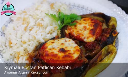 Kıymalı Bostan Patlıcan Kebabı Tarifi