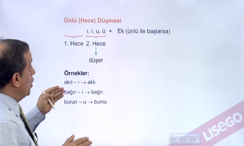 EBA TÜRKÇE LİSE SES BİLGİSİ-ÜNLÜLER - ÜNLÜ(HECE) DÜŞMESİ