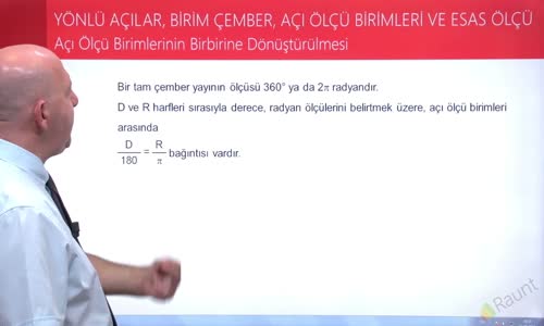 EBA MATEMATİK 2  LİSE 4 TRİGONOMETRİ - AÇI ÖLÇÜ BİRİMLERİNİN BİRBİRİNE DÖNÜŞTÜRÜLMESİ