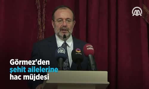 Görmez'den Şehit Ailelerine Hac Müjdesi 