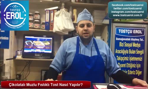 Çikolatalı Muzlu fıstikli Tost - Tostçu Erol