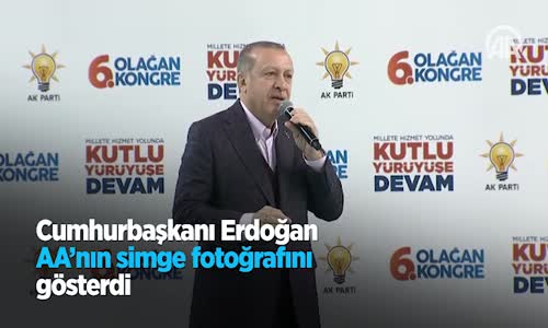 Cumhurbaşkanı Erdoğan AA'nın Simge Fotoğrafını Gösterdi