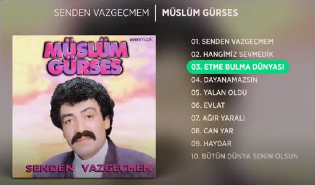  Müslüm Gürses Etme Bulma Dünyası