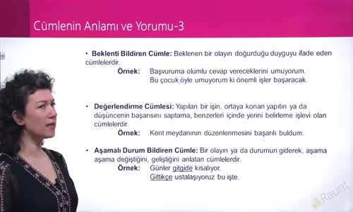 EBA TÜRKÇE LİSE CÜMLENİN ANLAMI VE YORUMU 3