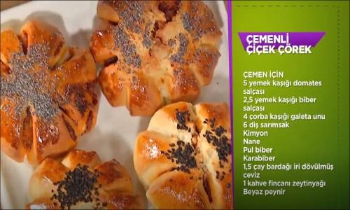 Çemenli Çiçek Çörek Tarifi