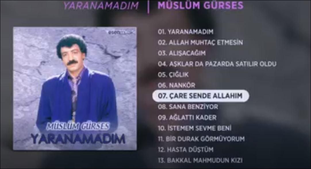 Çare Sende Allahım Müslüm Gürses