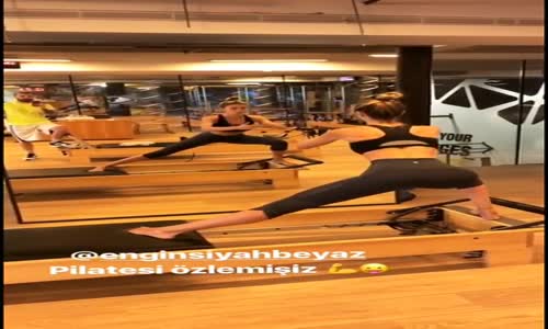 Seyma Subası, Aslışah Alkoclar Pilates ve Spor Yaparken Salon Aglıyor