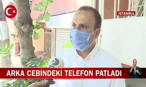 İstanbul'da Bir Vatandaş Sokakta Yürürken Arka Cebindeki Cep Telefonu Patladı! İşte Görüntüler