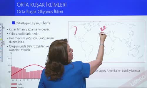 EBA COĞRAFYA LİSE - NEM VE YAĞIŞ - ORTA KUŞAK VE SOĞUK KUŞAK İKLİMLERİ - ORTA KUŞAK OKYANUS İKLİMİ